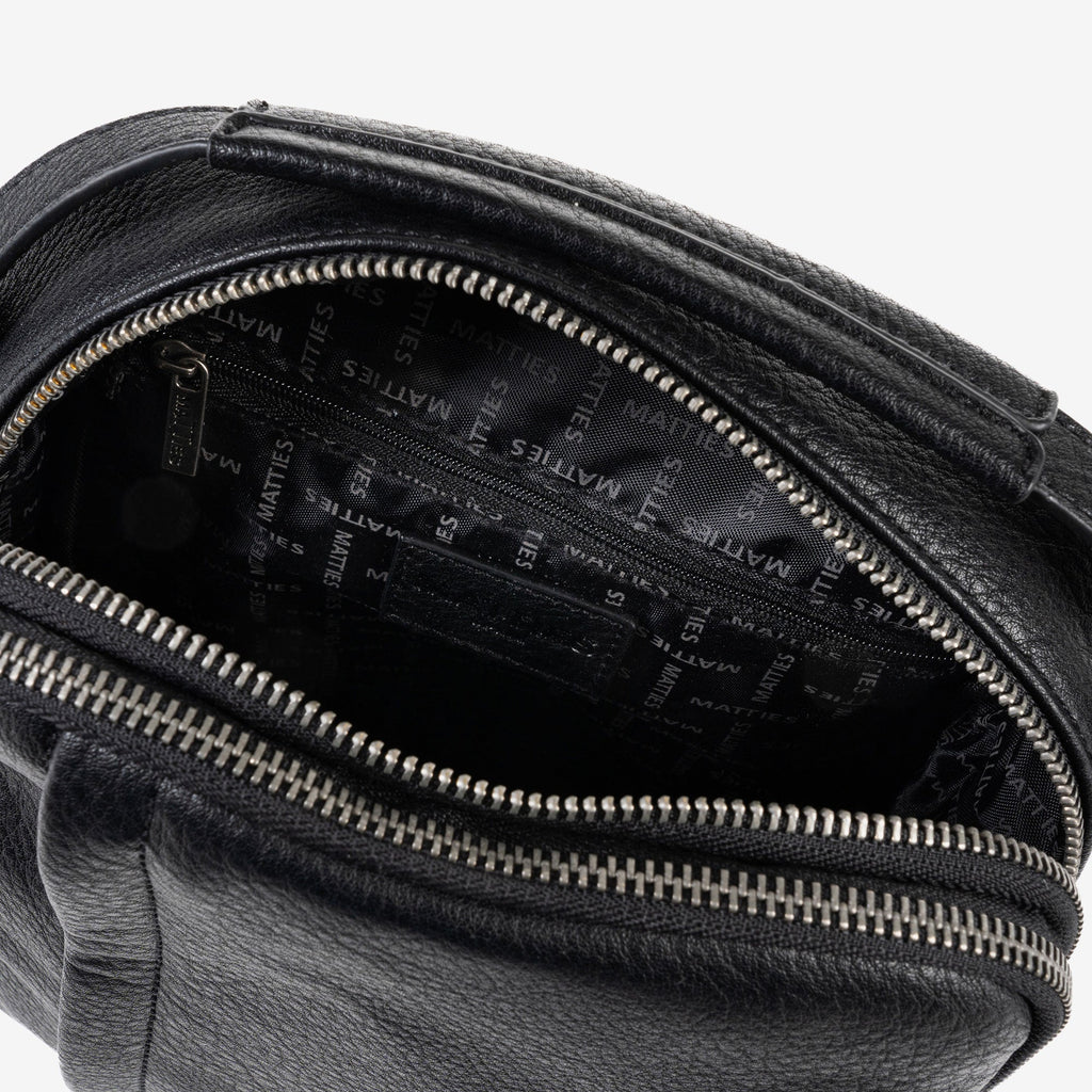 BOLSO BANDOLERA PARA HOMBRE, COLOR Negro, COLECCIÓN NEW NAPPA. 19x24.5x08 cm - Matties Bags