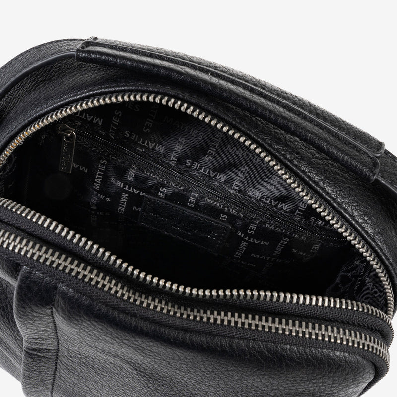 BOLSO BANDOLERA PARA HOMBRE, COLOR Negro, COLECCIÓN NEW NAPPA. 19x24.5x08 cm - Matties Bags