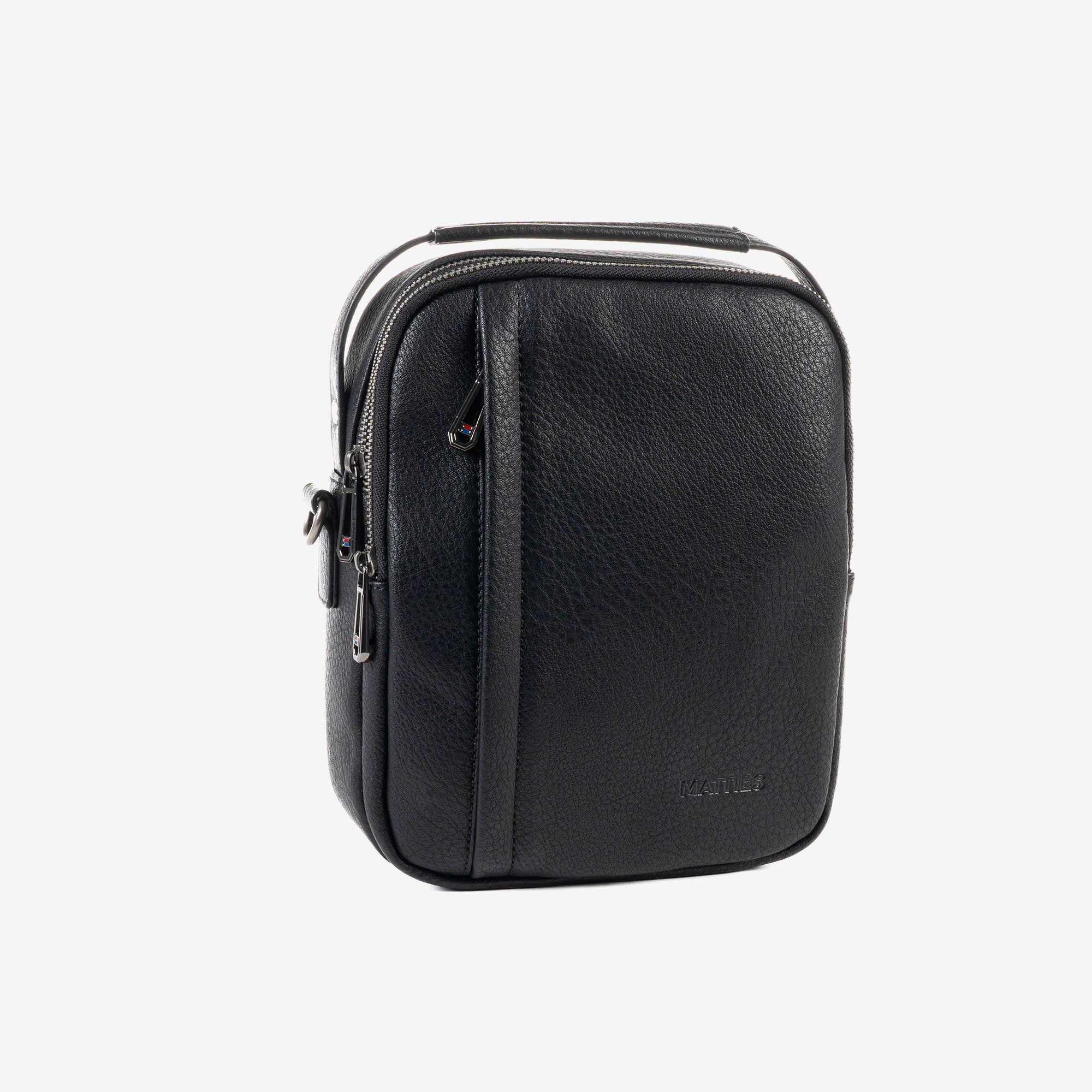 BOLSO BANDOLERA PARA HOMBRE, COLOR Negro, COLECCIÓN NEW NAPPA. 19x24.5x08 cm - Matties Bags