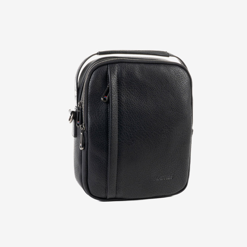 BOLSO BANDOLERA PARA HOMBRE, COLOR Negro, COLECCIÓN NEW NAPPA. 19x24.5x08 cm - Matties Bags
