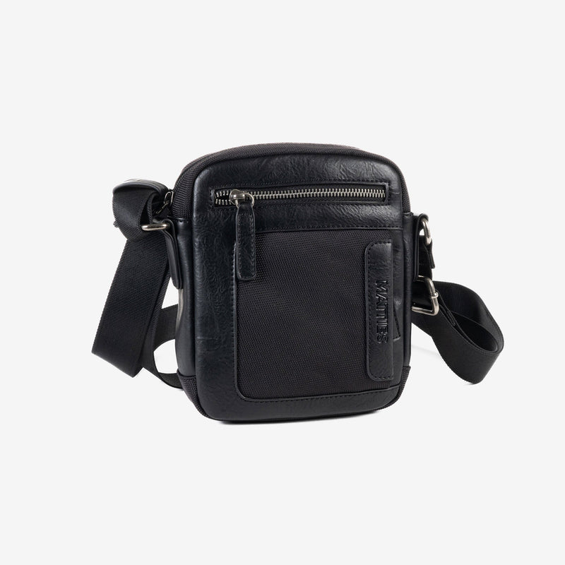 BOLSO BANDOLERA PARA HOMBRE, COLOR Negro, COLECCIÓN NYLON SPORT. 15.5x18.5x6.5 cm - Matties Bags
