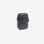 Bolso bandolera para hombre , color negro, Serie Pioneer Leather. 11x19 cm - Matties Bags
