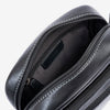 Bolso bandolera para hombre , color negro, Serie Pioneer Leather. 16x19 cm - Matties Bags