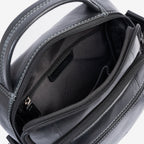 Bolso bandolera para hombre , color negro, Serie Pioneer Leather. 19x24 cm - Matties Bags