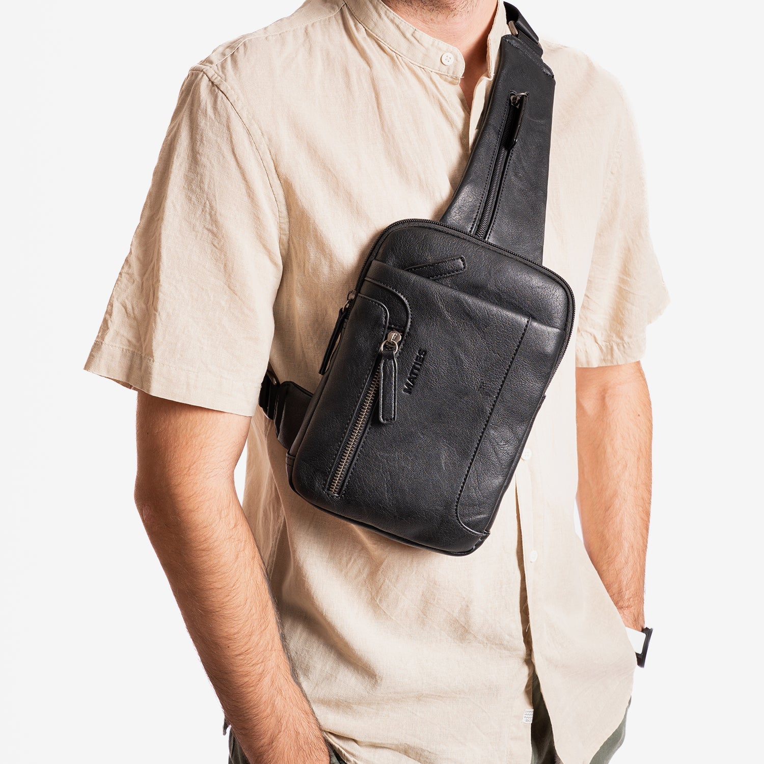 Bolso bandolera para hombre, Serie Juvenil. 17x25 cm - Matties Bags
