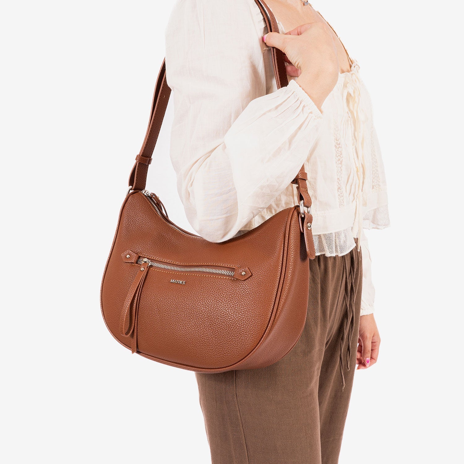 Bolso bandolera, Serie ebony. 30x23.5x11 cm - Matties Bags