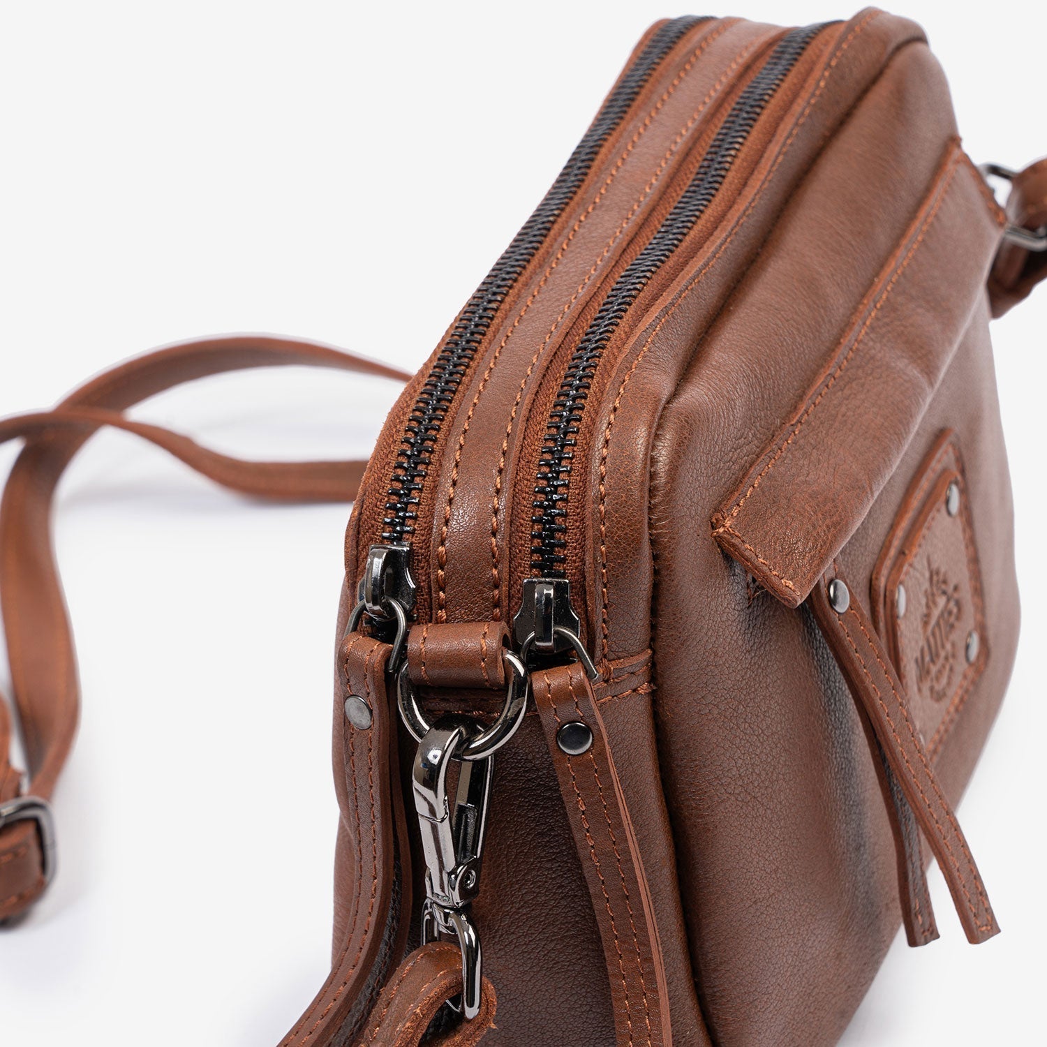 Bolso bandolera, Serie eva/leather. 21x13x07 cm - Matties Bags