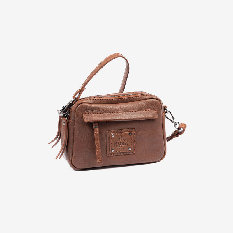 Bolso bandolera, Serie eva/leather. 21x13x07 cm - Matties Bags