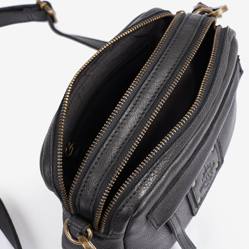 Bolso bandolera, Serie eva/leather. 21x13x07 cm - Matties Bags