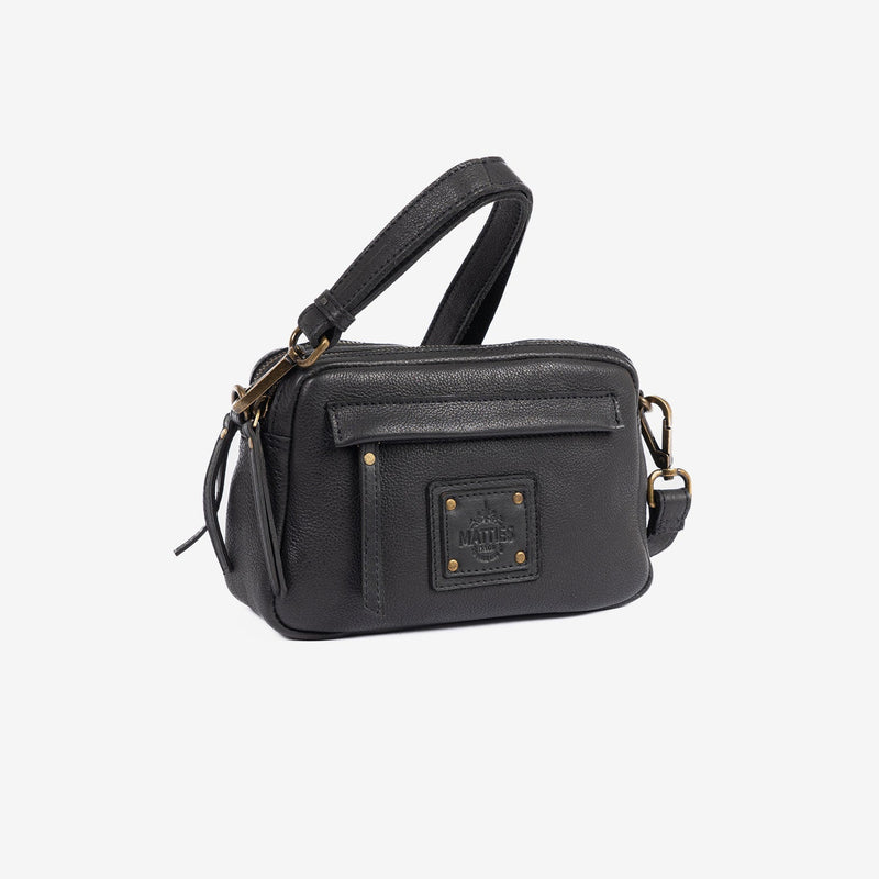 Bolso bandolera, Serie eva/leather. 21x13x07 cm - Matties Bags