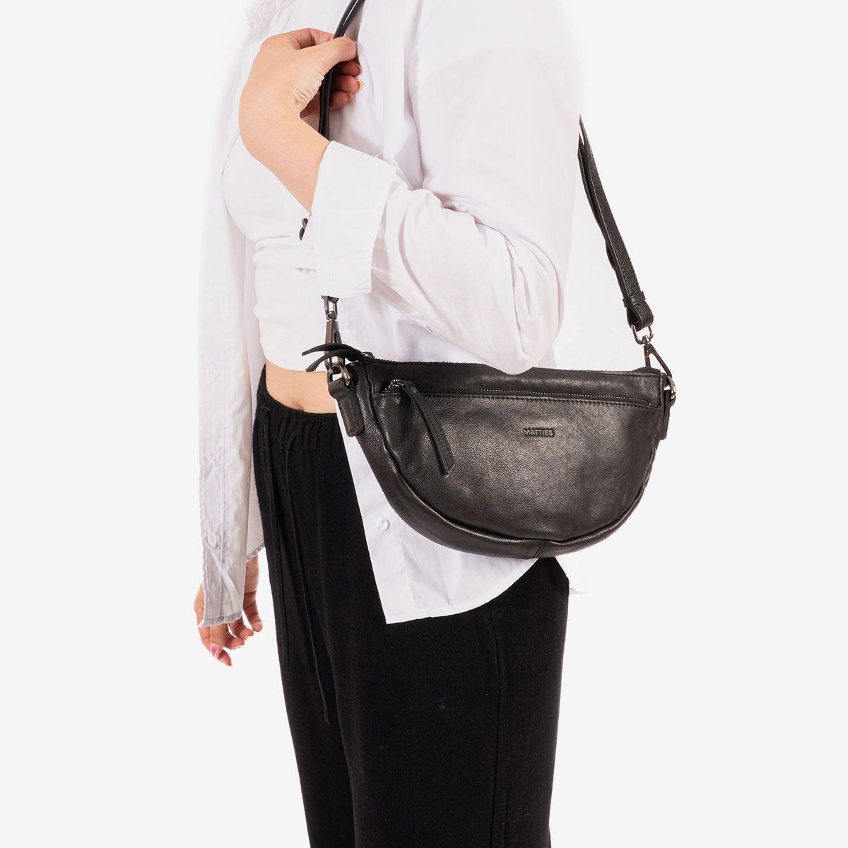 Bolso bandolera, Serie eva/leather. 24x14x07 cm - Matties Bags