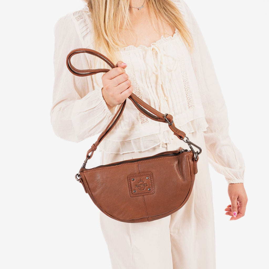 Bolso bandolera, Serie eva/leather. 24x14x07 cm - Matties Bags