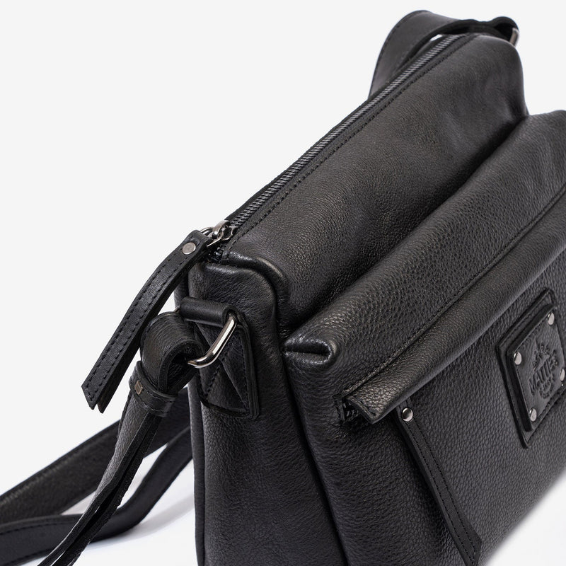 Bolso bandolera, Serie eva/leather. 25x19.5x10 cm - Matties Bags