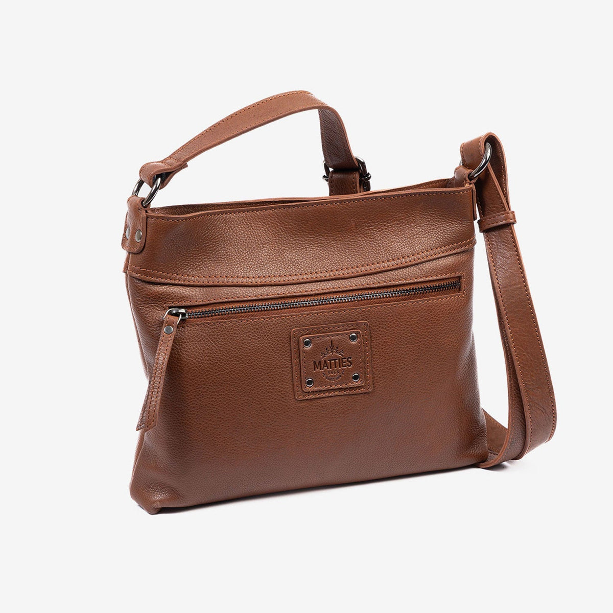 Bolso bandolera, Serie eva/leather. 27x23x05 cm - Matties Bags