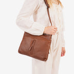 Bolso bandolera, Serie eva/leather. 27x23x05 cm - Matties Bags