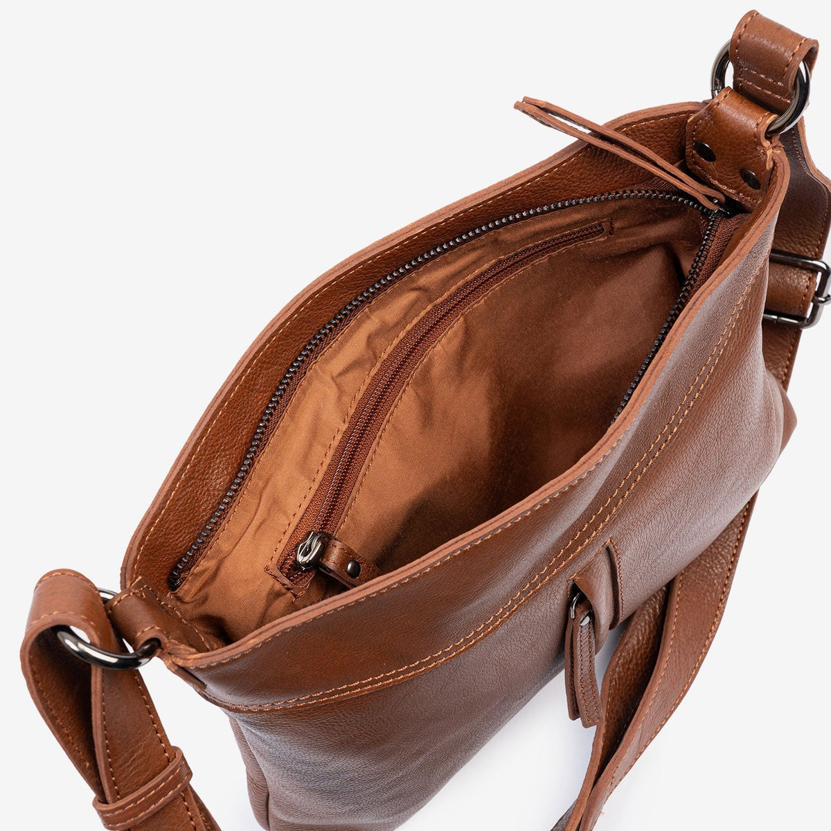 Bolso bandolera, Serie eva/leather. 27x23x05 cm - Matties Bags