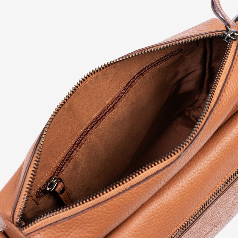 Bolso bandolera, Serie floater/leather. 25x19.5x10 cm - Matties Bags