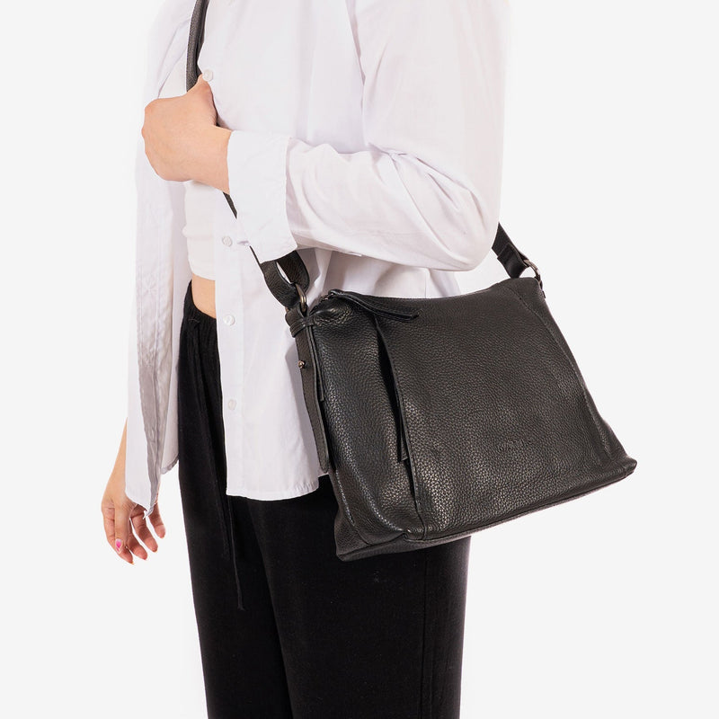Bolso bandolera, Serie floater/leather. 29x23x10 cm - Matties Bags