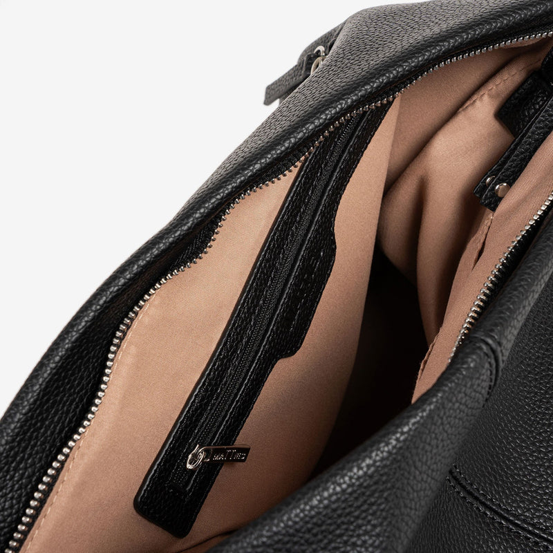 BOLSO DE HOMBRO CON BANDOLERA, COLOR NEGRO, SERIE ABLA. 21x29x12 CM - Matties Bags