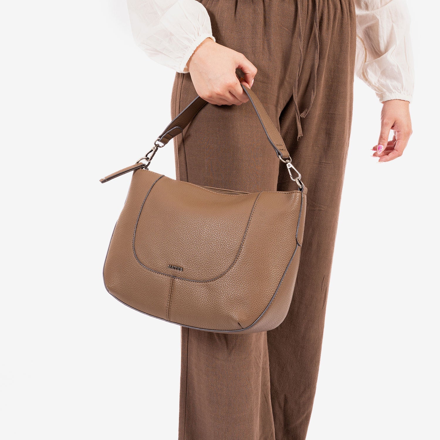 Bolso de hombro con bandolera, Serie cozy. 31x22x11.5 cm - Matties Bags