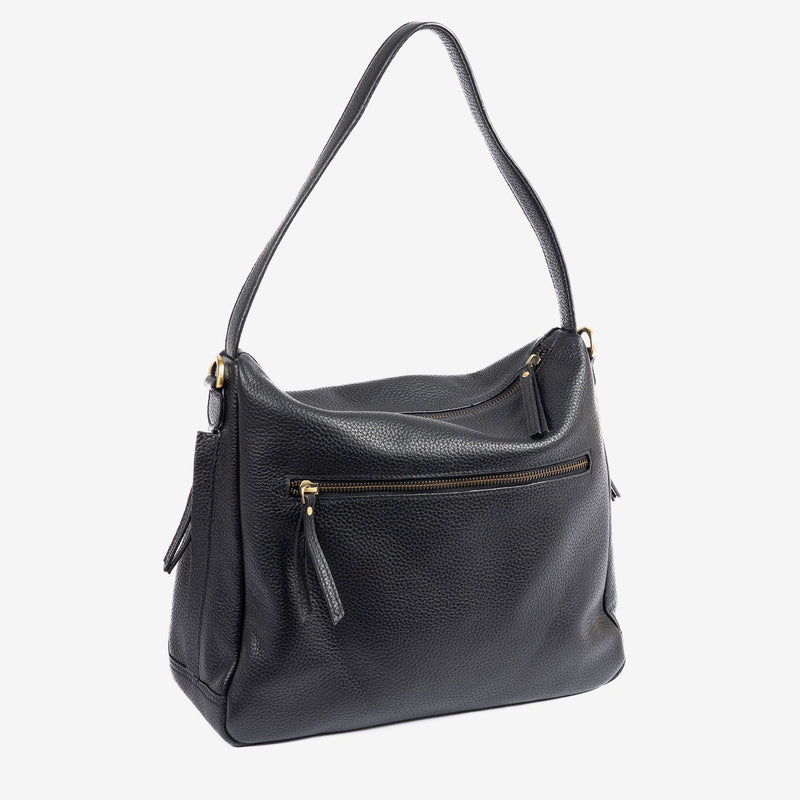 Bolso de hombro con bandolera, Serie floater/leather. 34x29x10 cm - Matties Bags