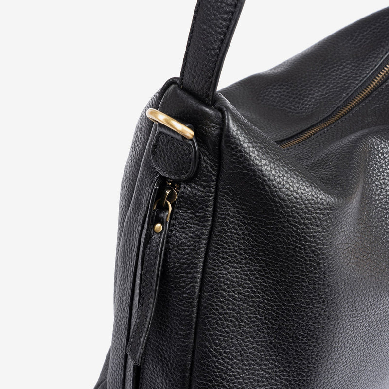 Bolso de hombro con bandolera, Serie floater/leather. 34x29x10 cm - Matties Bags