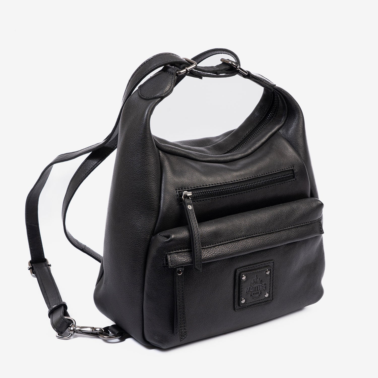 Bolso de hombro convertible en mochila, Serie eva/leather. 28x28x13 cm - Matties Bags