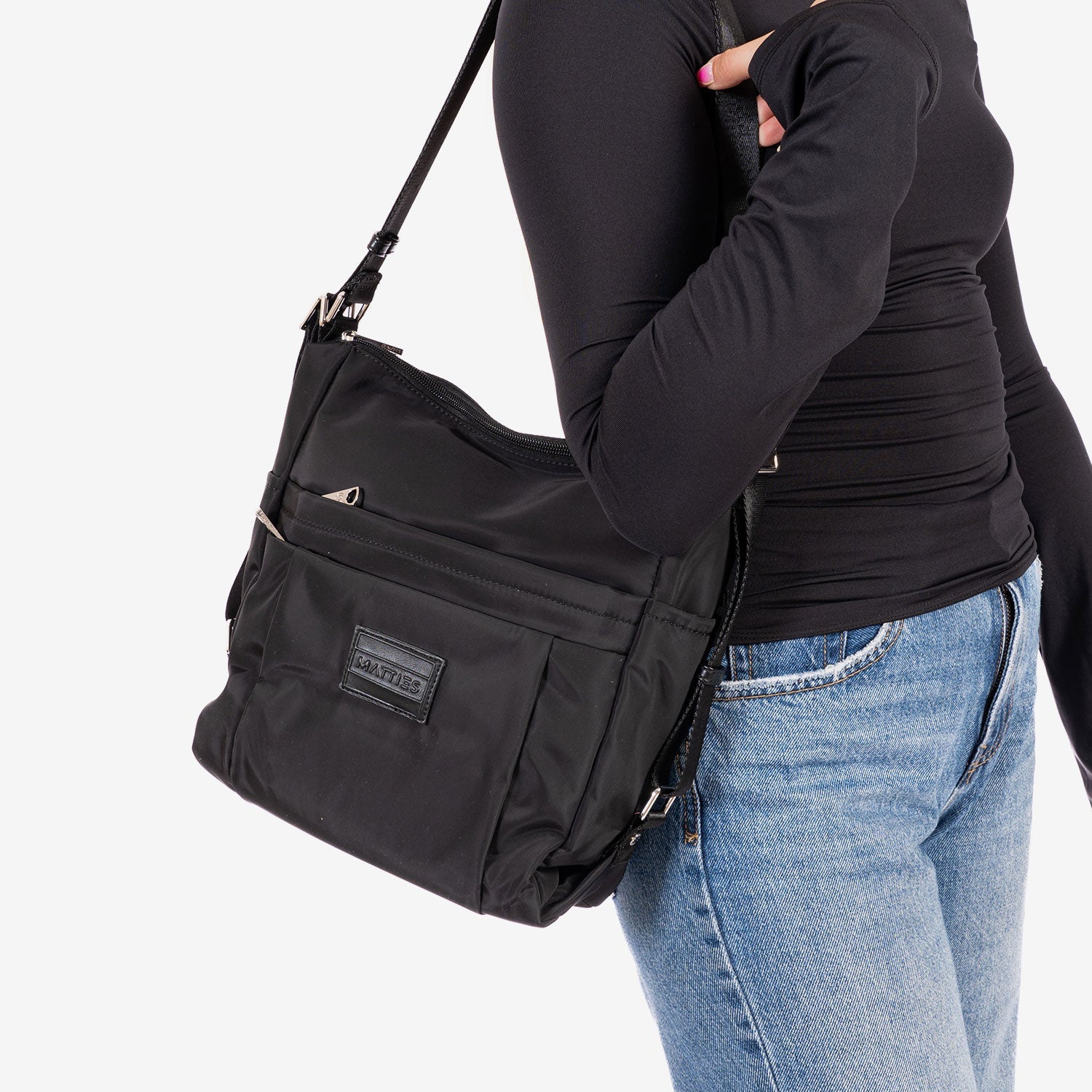 Bolso de hombro convertible en mochila, Serie jenna. 25x28x12 cm - Matties Bags