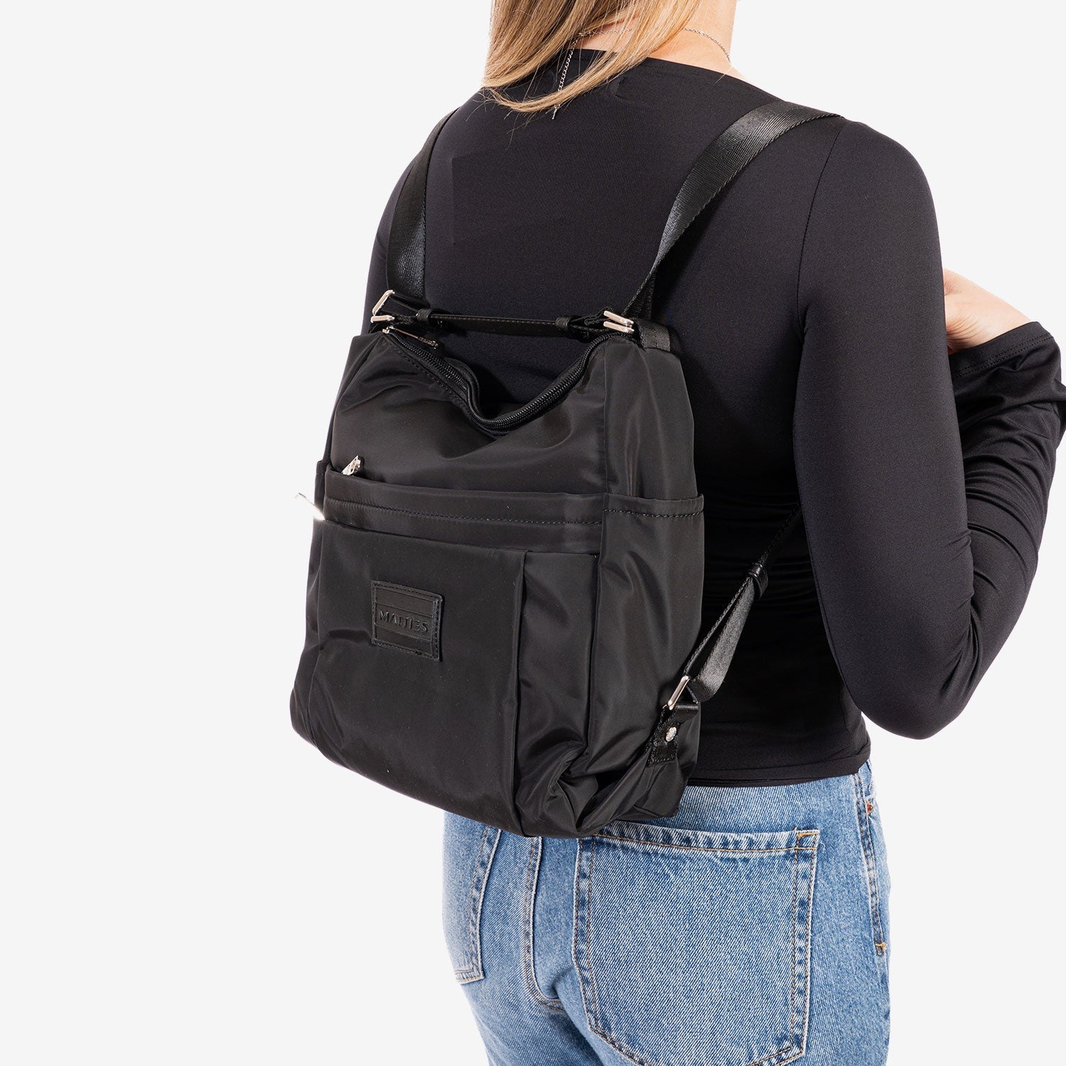 Bolso de hombro convertible en mochila, Serie jenna. 25x28x12 cm - Matties Bags