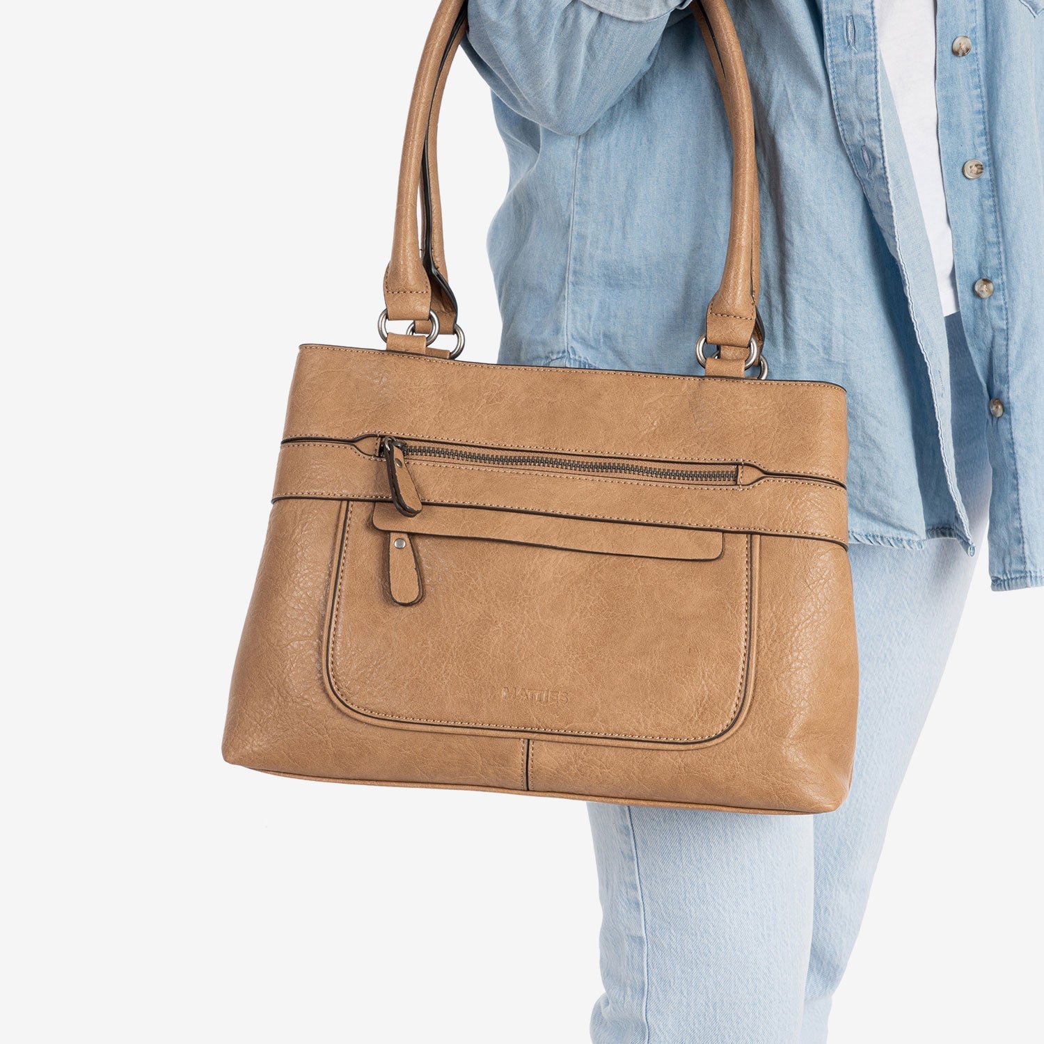 Bolso de hombro, Serie Clásicos. 36x25x12 cm - Matties Bags