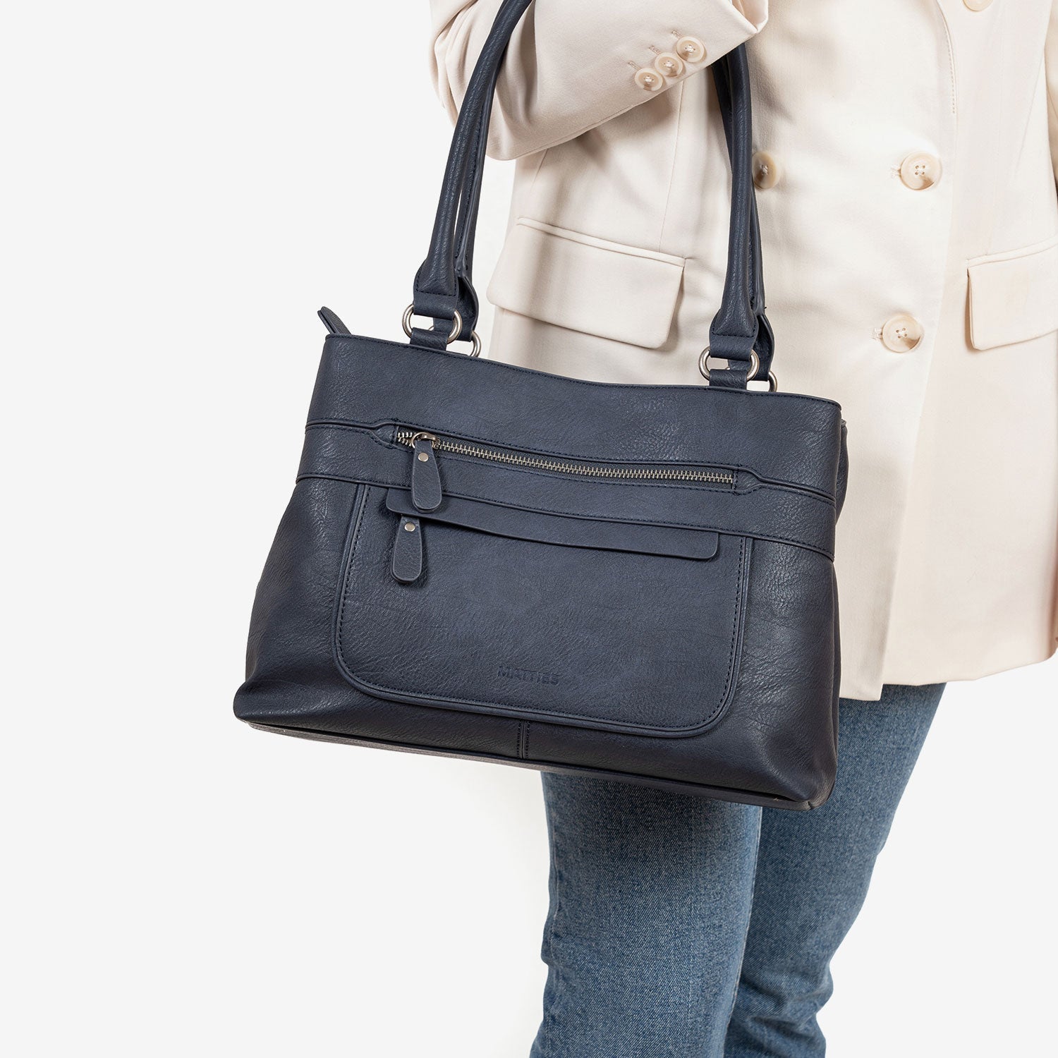 Bolso de hombro, Serie Clásicos. 36x25x12 cm - Matties Bags