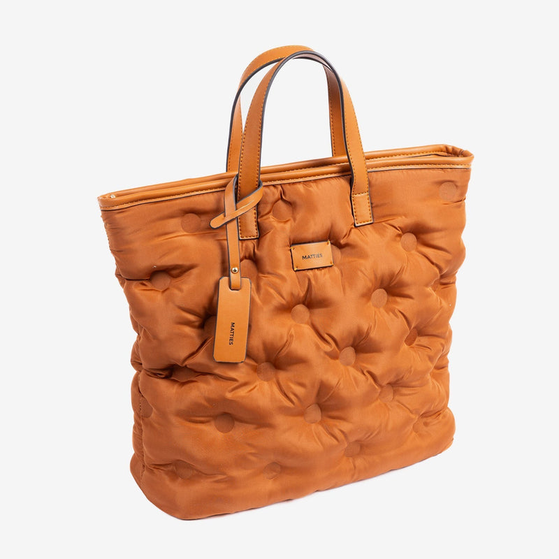 Bolso de mano con bandolera, Serie acolchado. 33x32x12.5 cm - Matties Bags