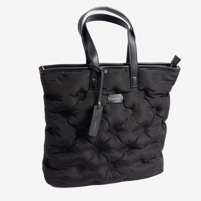 Bolso de mano con bandolera, Serie acolchado. 33x32x12.5 cm - Matties Bags