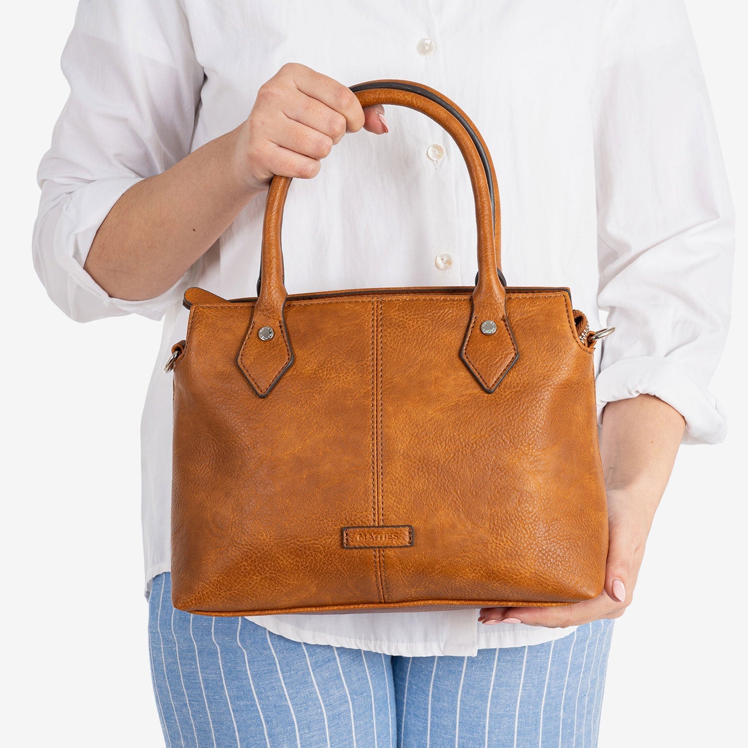 BOLSO DE MANO CON BANDOLERA, SERIE NEW CLASSIC. 28x20x11 CM - Matties Bags