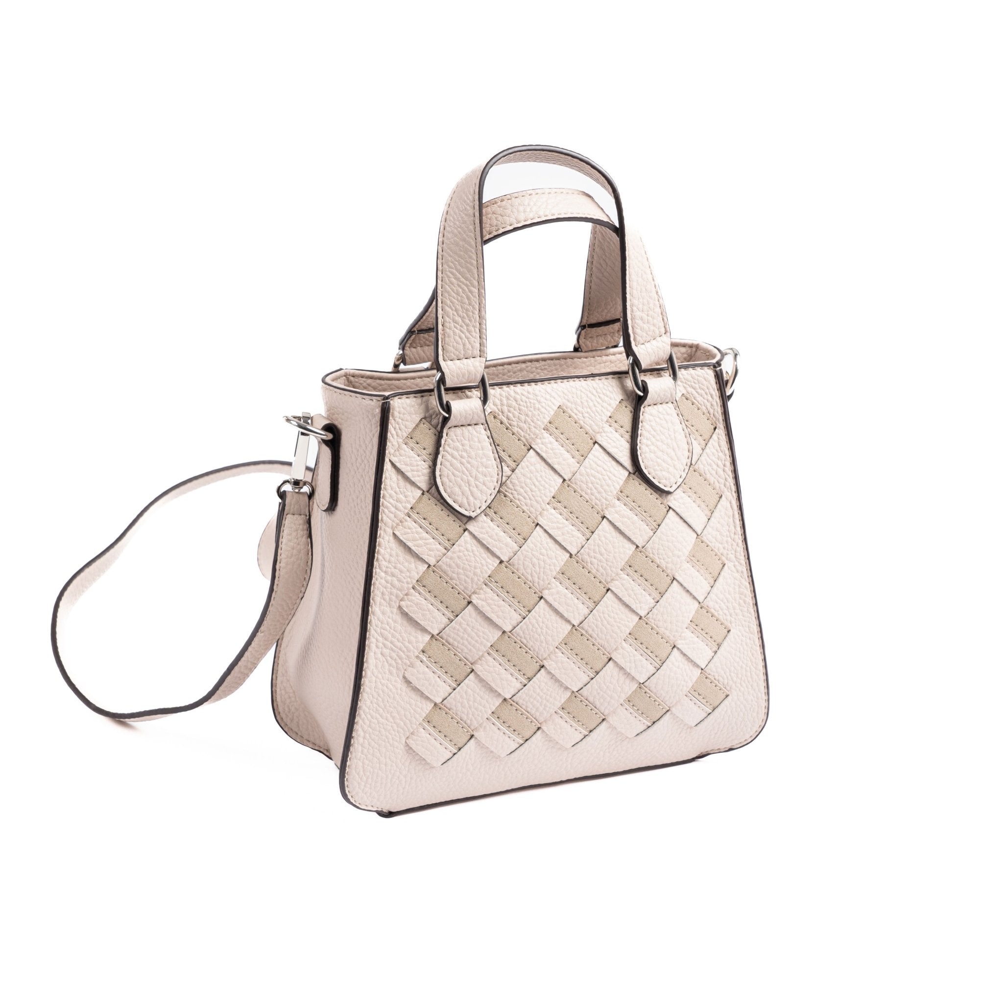 BOLSO DE MANO CON BANDOLERA, SERIE ROQUETAS. 22x20x12 CM - Matties Bags