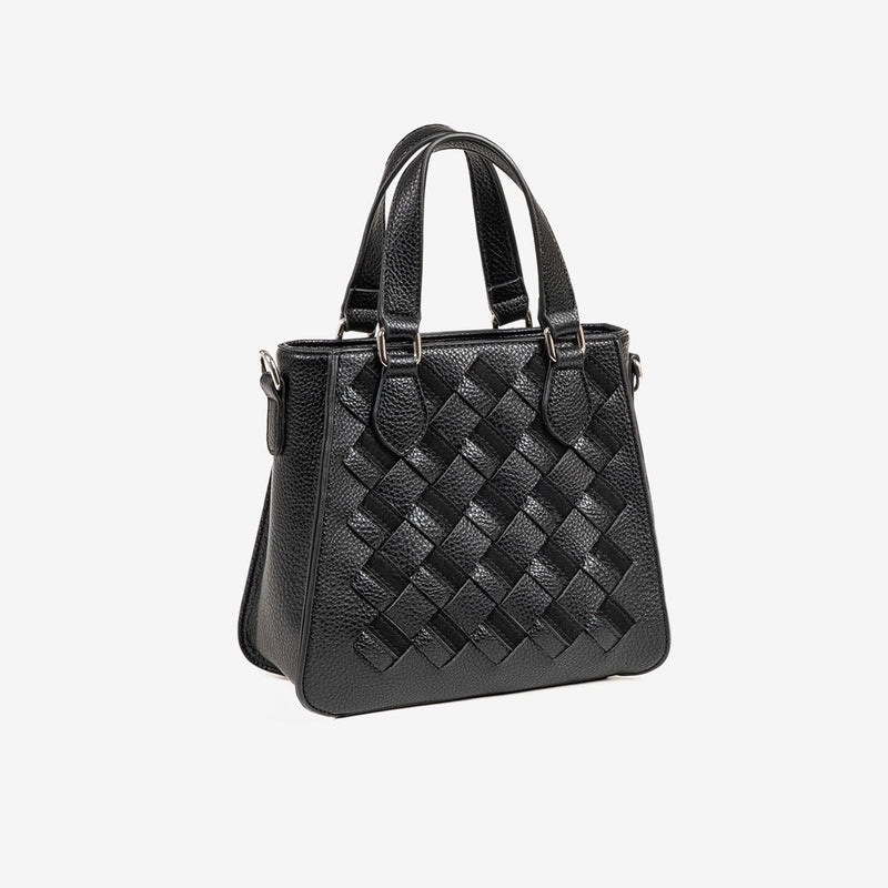 BOLSO DE MANO CON BANDOLERA, SERIE ROQUETAS. 22x20x12 CM - Matties Bags