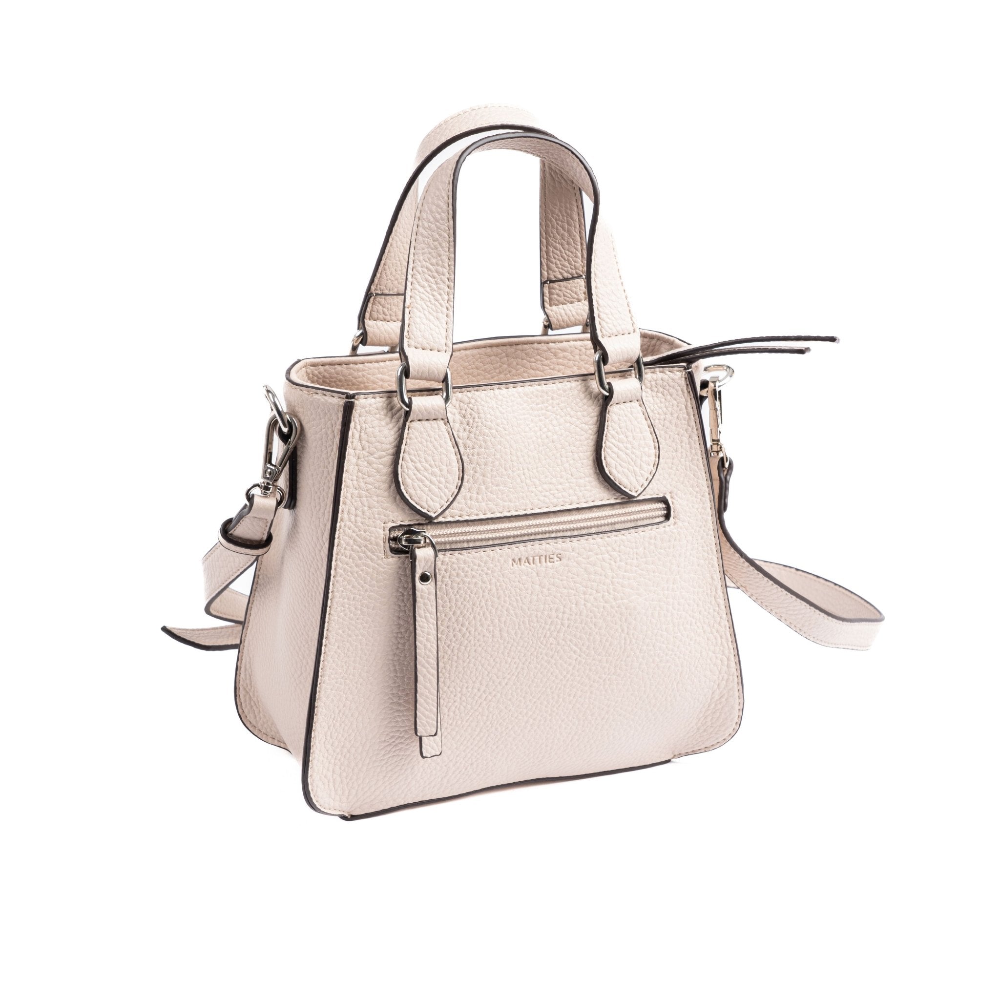 BOLSO DE MANO CON BANDOLERA, SERIE ROQUETAS. 22x20x12 CM - Matties Bags