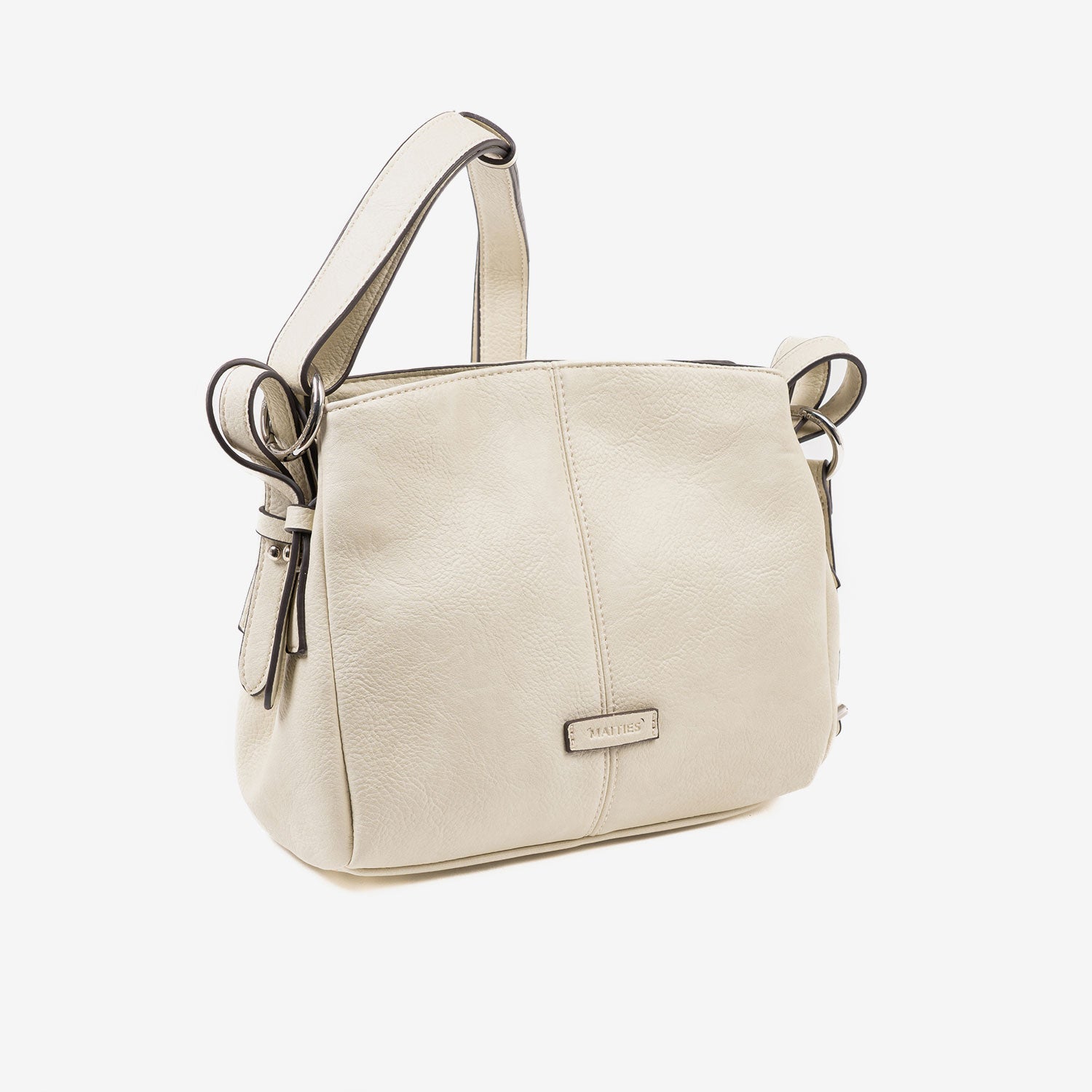 BOLSO DE MUJER, COLOR BEIG - V, SERIE NEW CLASSIC. 24x19x10.5 CM - Matties Bags