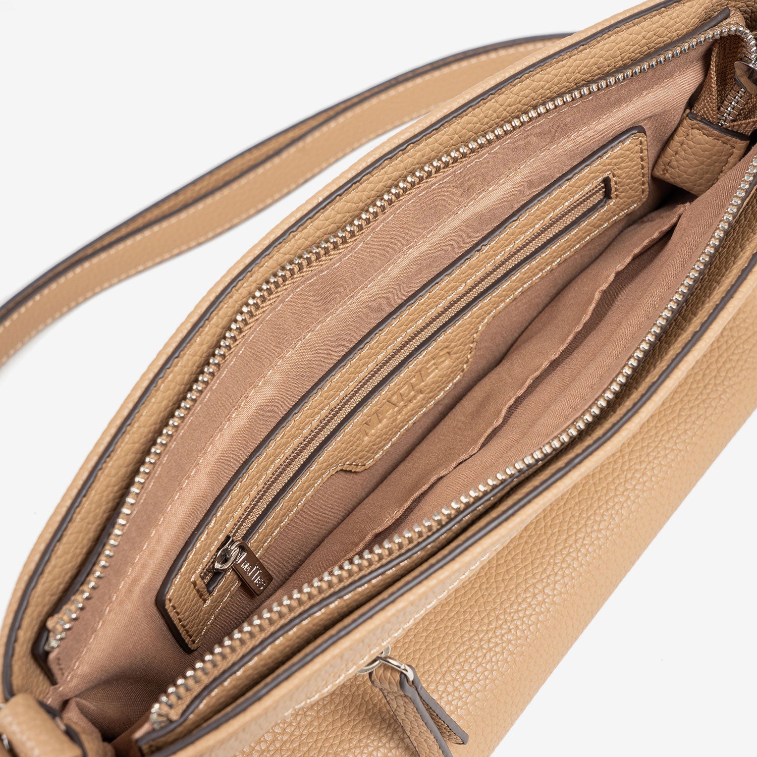 BOLSO DE MUJER, COLOR CAMEL, SERIE ALBOX. 22x15x11 CM - Matties Bags