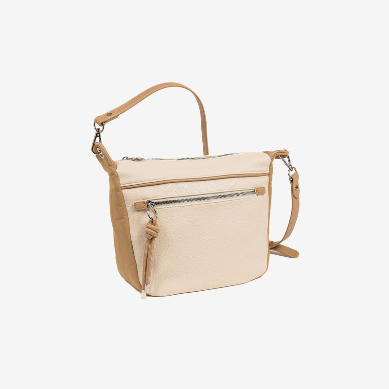 BOLSO DE MUJER, COLOR CAMEL, SERIE ENIX. 24x21x10 CM - Matties Bags