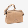 BOLSO DE MUJER, COLOR CAMEL - V, SERIE NEW CLASSIC. 24x16x07 CM - Matties Bags