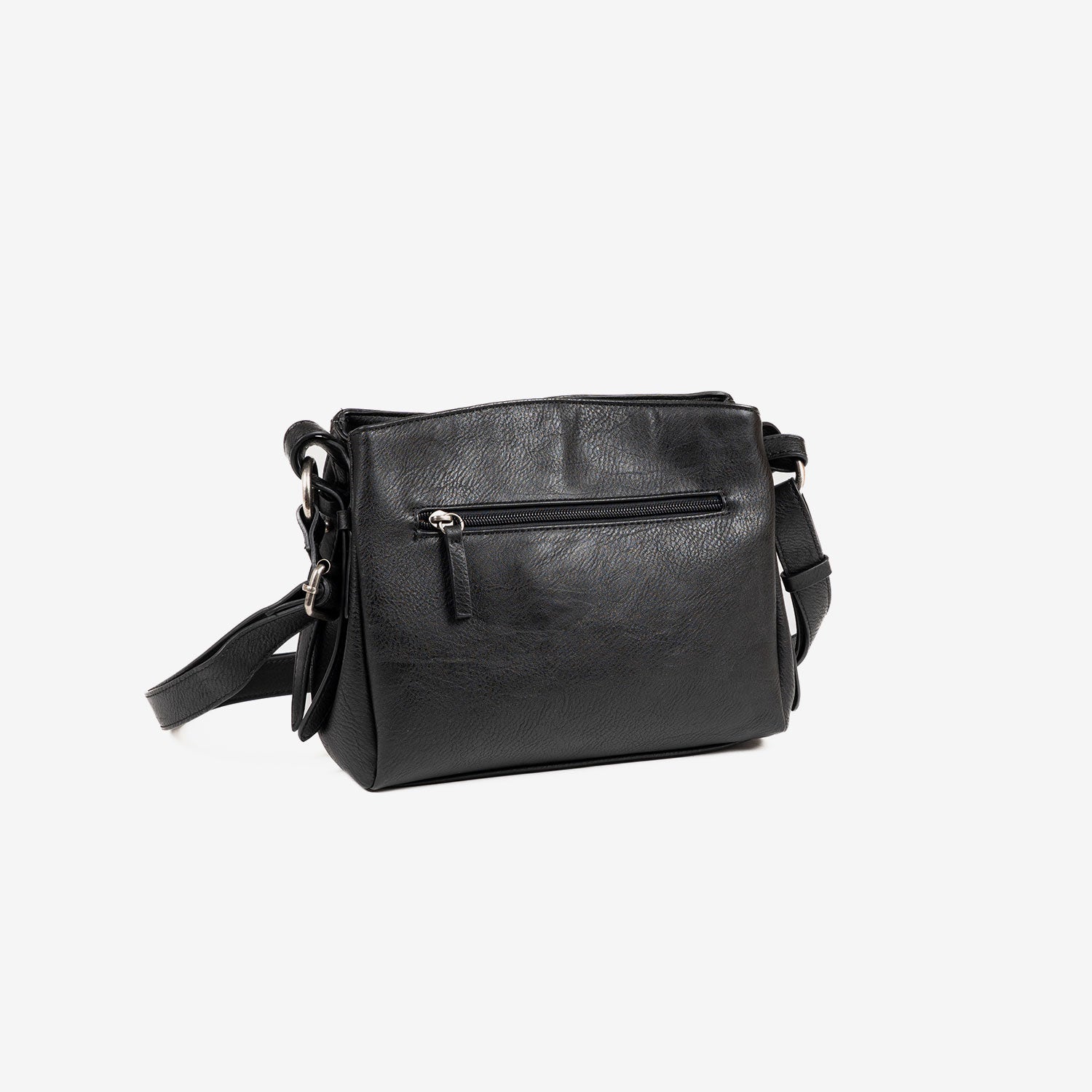 BOLSO DE MUJER, COLOR NEGRO - V, SERIE NEW CLASSIC. 24x19x10.5 CM - Matties Bags
