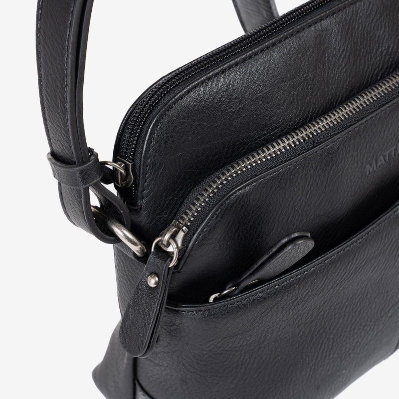 Bolso negro bandolera Classic. 25x21x10 cm - Matties Bags