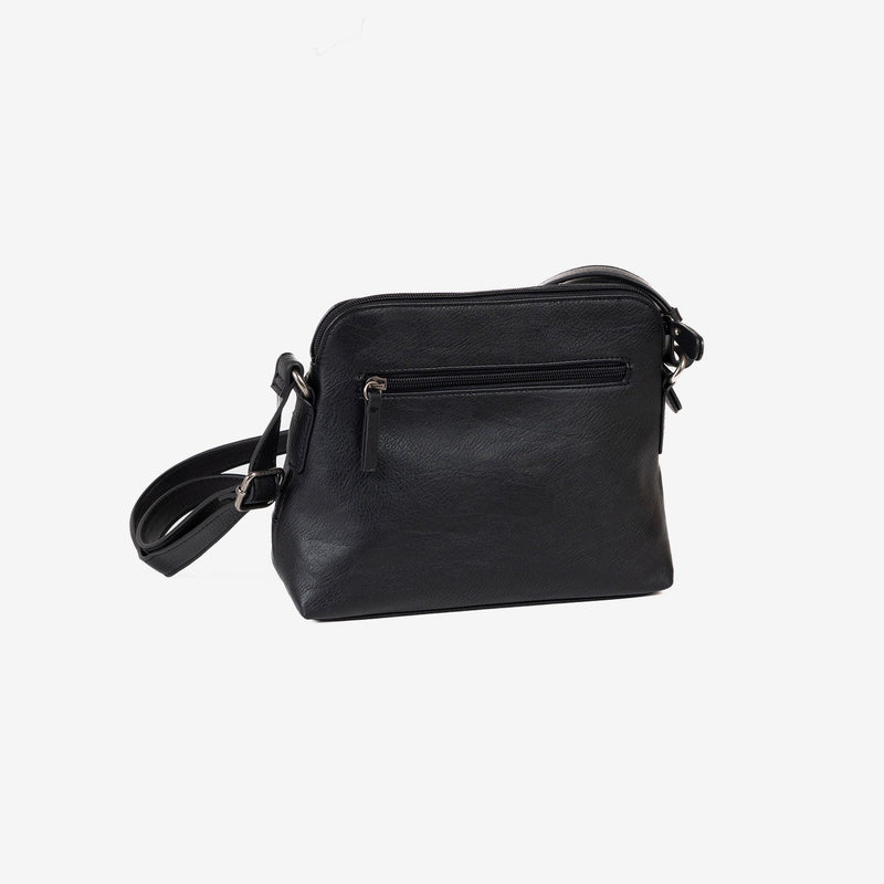 Bolso negro bandolera Classic. 25x21x10 cm - Matties Bags