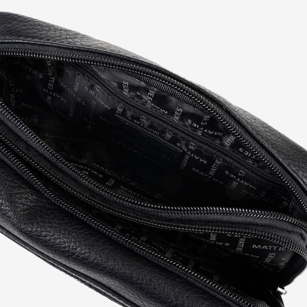 BOLSO PEQUEÑO DE MANO, COLOR Negro, COLECCIÓN NEW NAPPA. 21x14x07 cm - Matties Bags