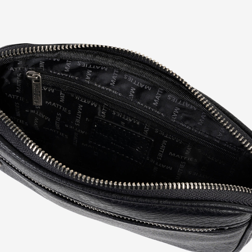 BOLSO PEQUEÑO DE MANO, COLOR Negro, COLECCIÓN NEW NAPPA. 21x14x2.5 cm - Matties Bags