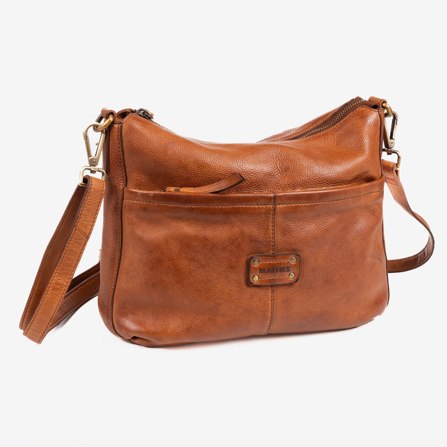 WASHED LEATHER HANDBAG FOR WOMEN, 30x24x11 CM