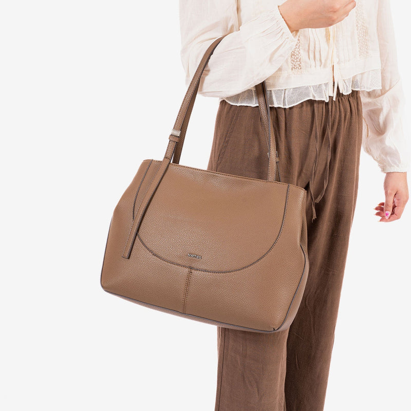 Bolso shopper cerrado con cremallera, Serie cozy. 37x27x12 cm - Matties Bags