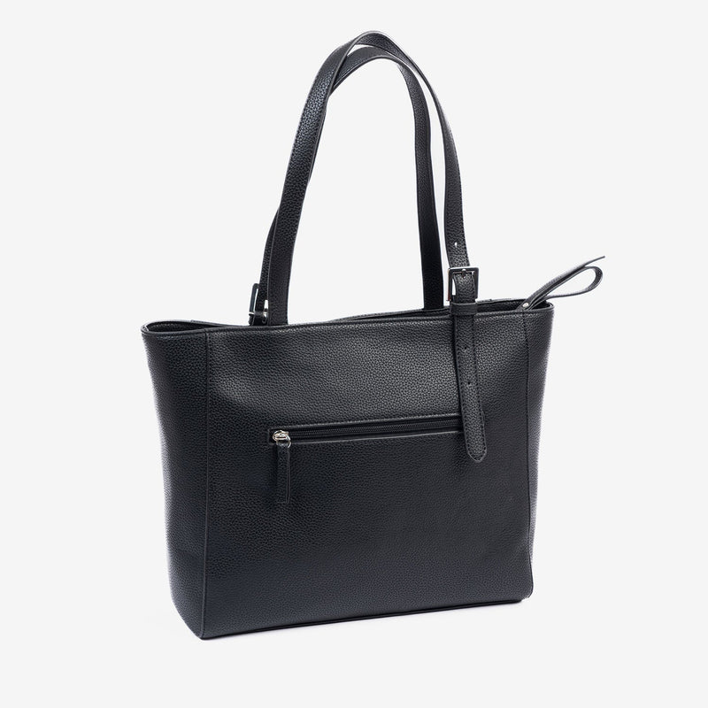 Bolso shopper cerrado con cremallera, Serie ebony. 32x27x11 cm - Matties Bags