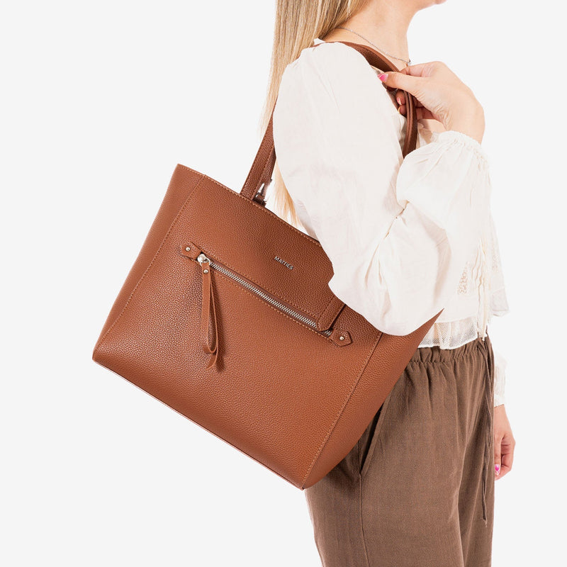Bolso shopper cerrado con cremallera, Serie ebony. 32x27x11 cm - Matties Bags